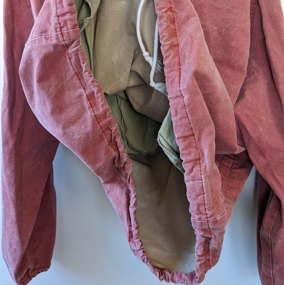 Vintage 90s/Y2K Anorak Distressed Wash Quarter Zip Pull Over Jacket - Picture 9 of 11